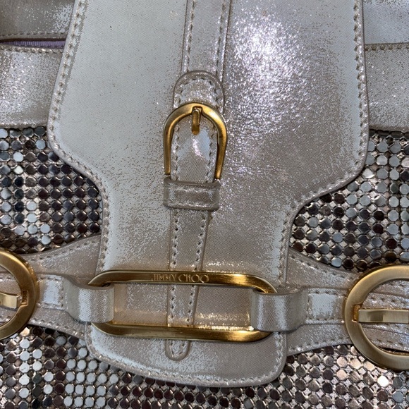 Jimmy Choo Medium Tulita Shoulder Bag- Elegant Silver and Gold - Picture 5 of 6